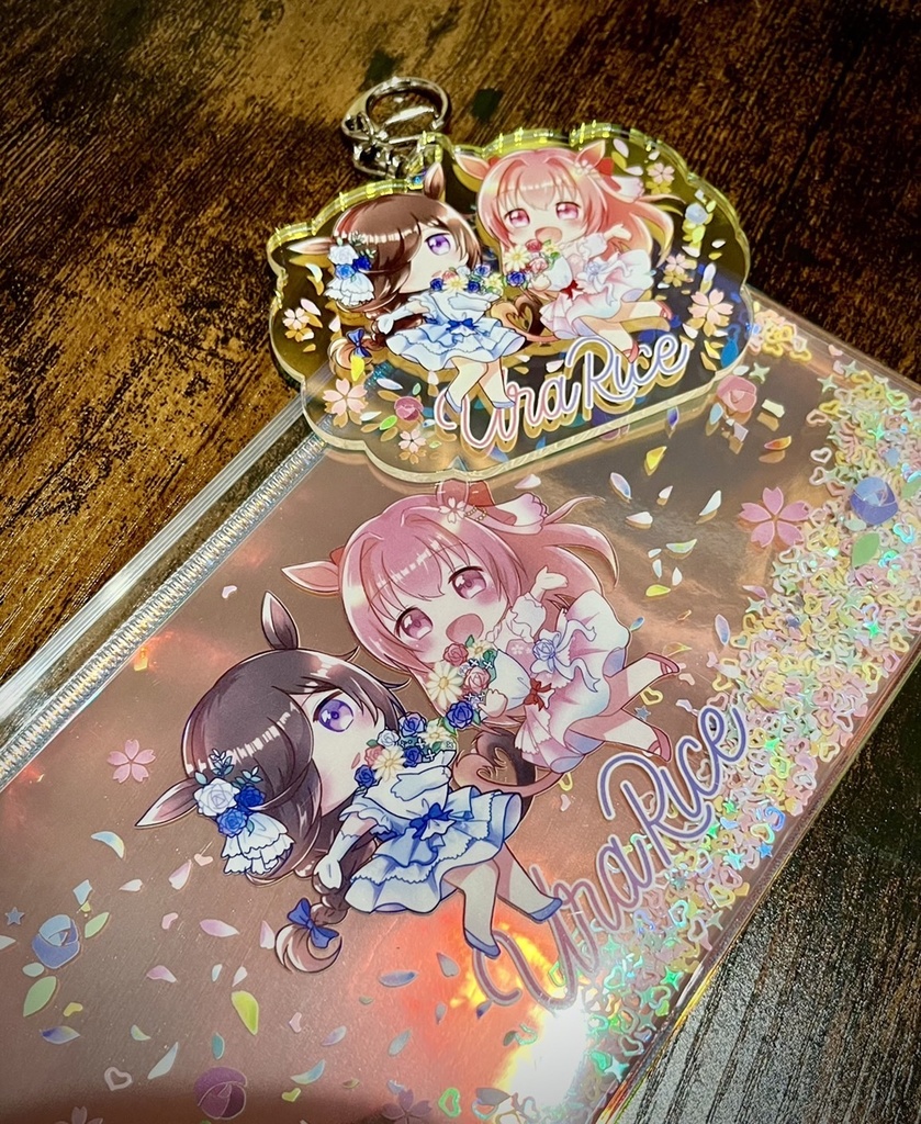 ハルウララ&ライスシャワーのマスクポーチ