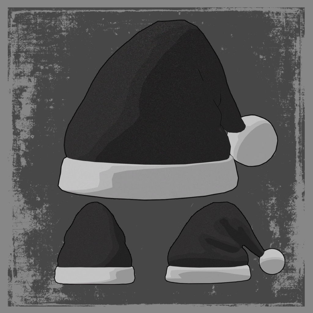 【無料あり】黒き三角帽子-BlackSantaHat2024