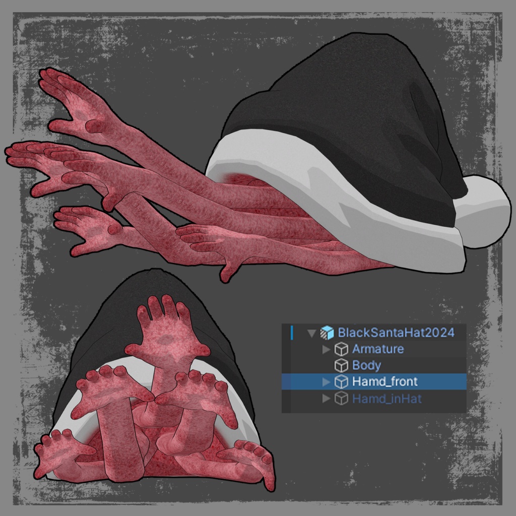 【無料あり】黒き三角帽子-BlackSantaHat2024