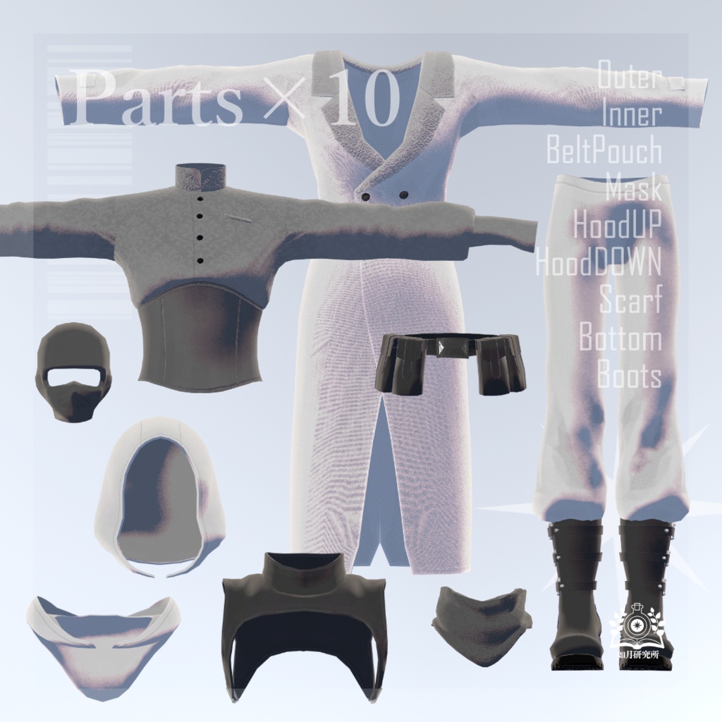 【7アバター対応】TacticalAbaya【アバター用衣装】