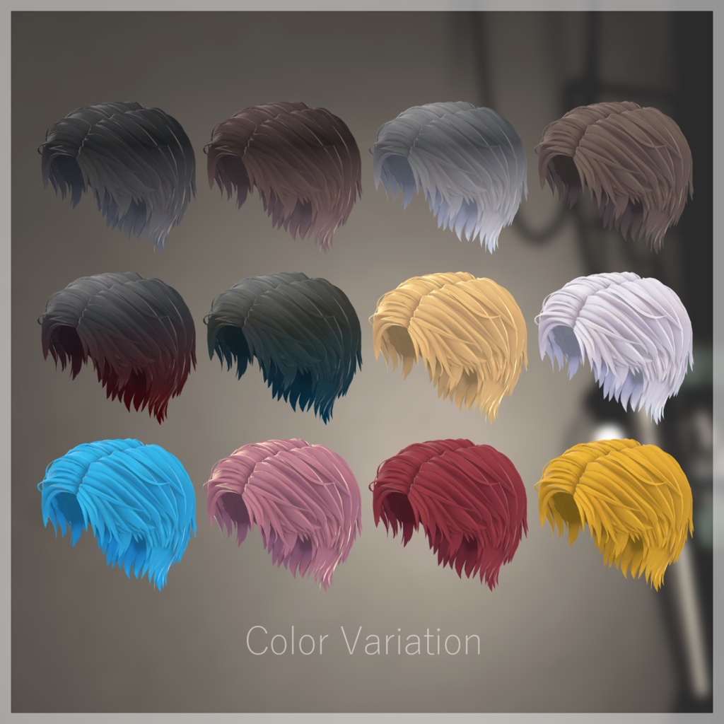 【アバター用髪型】SevenThreeShortHair【7アバター対応】