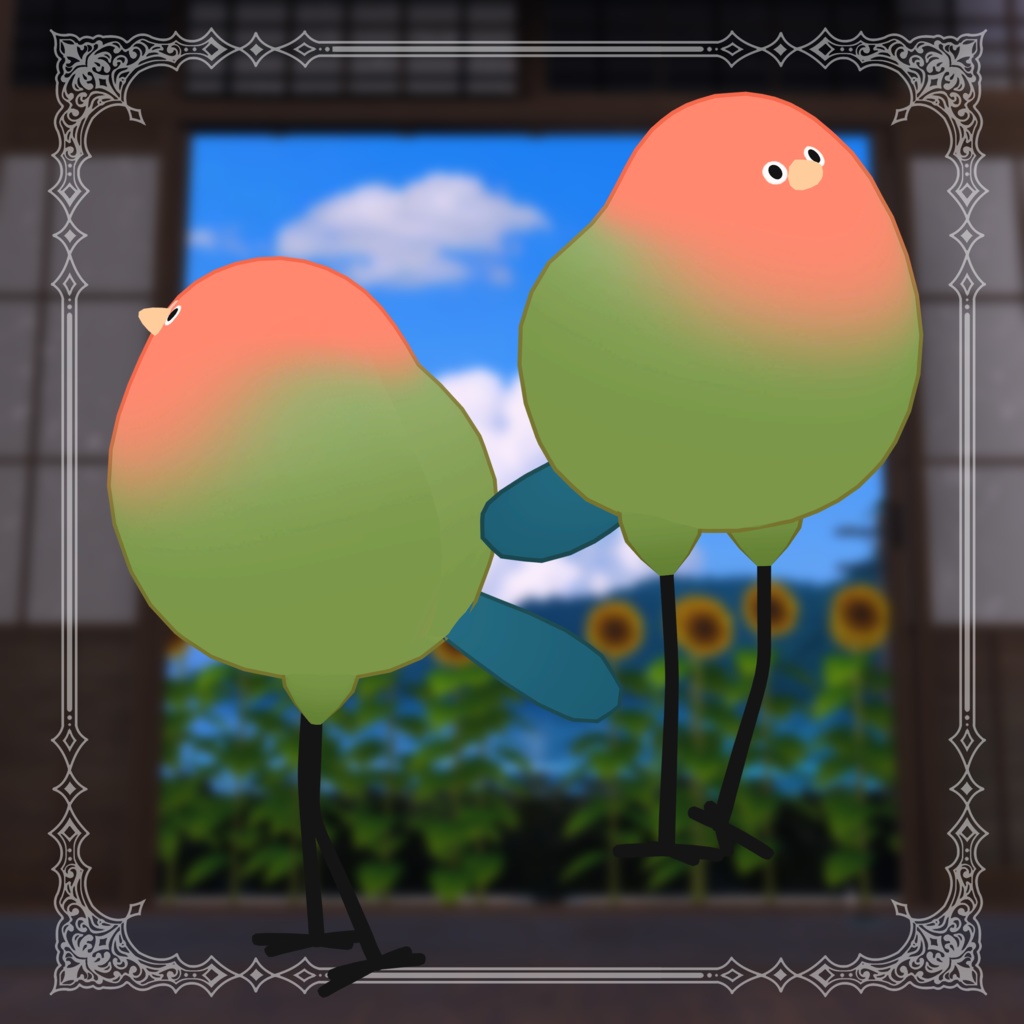 【Bird/鳥】コザクラインコ【テクスチャ】