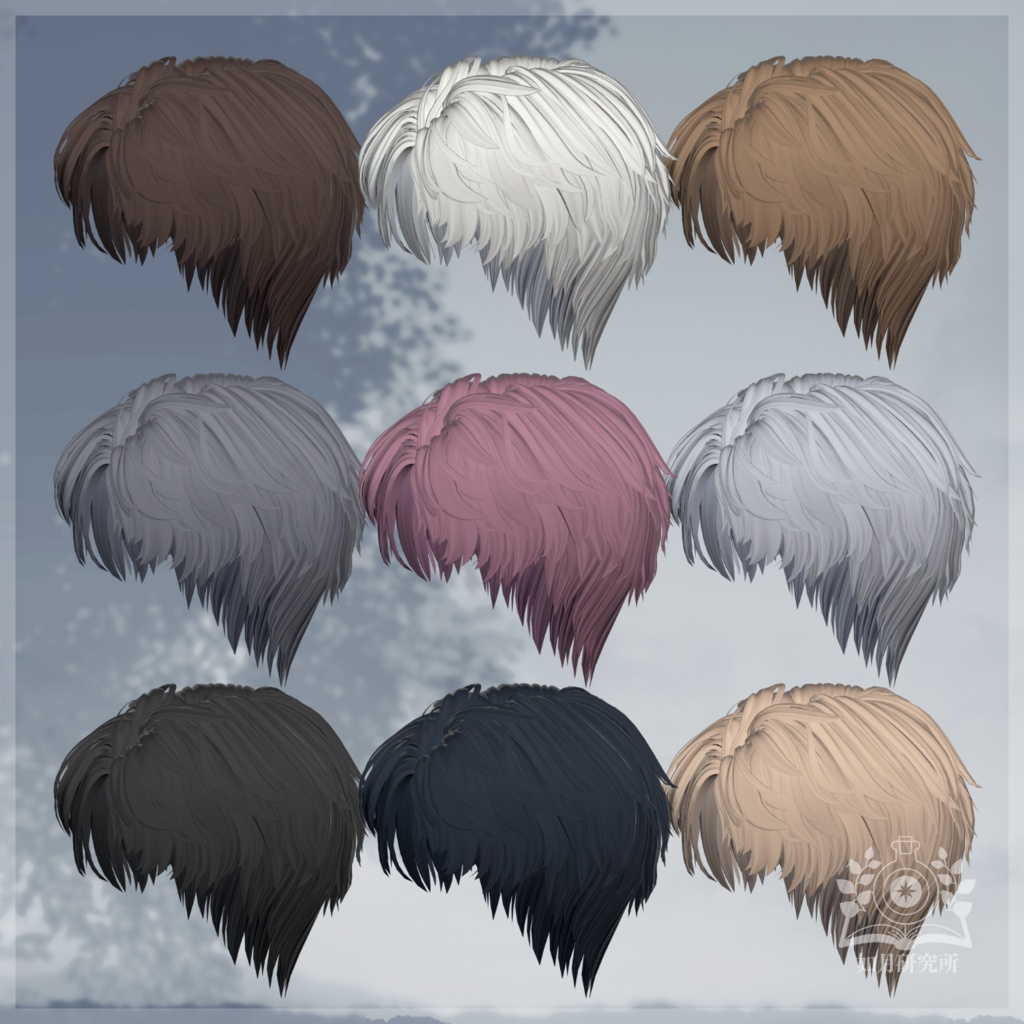 【10Avatar対応】ZakuwakeShortHair【3D髪型】