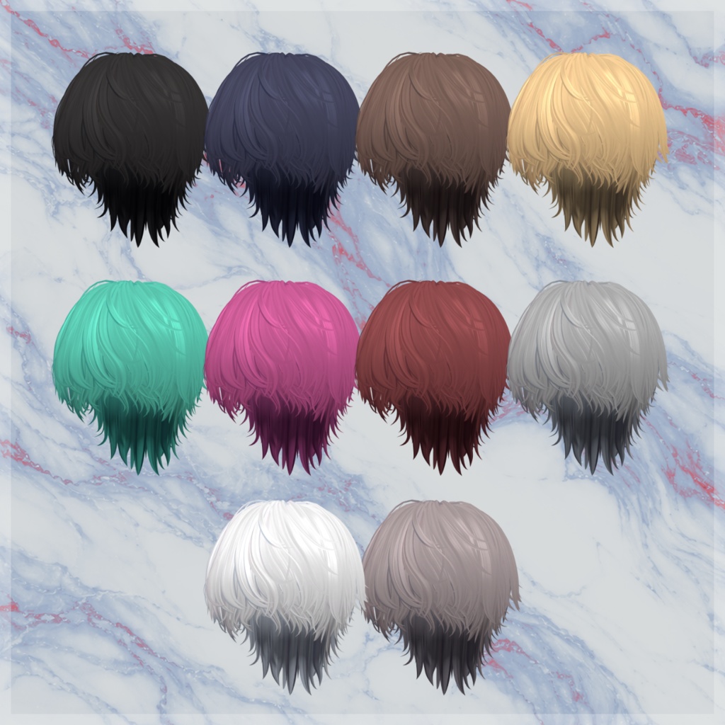 【8Avatar対応】Ricewave MashHair【アバター用髪型】