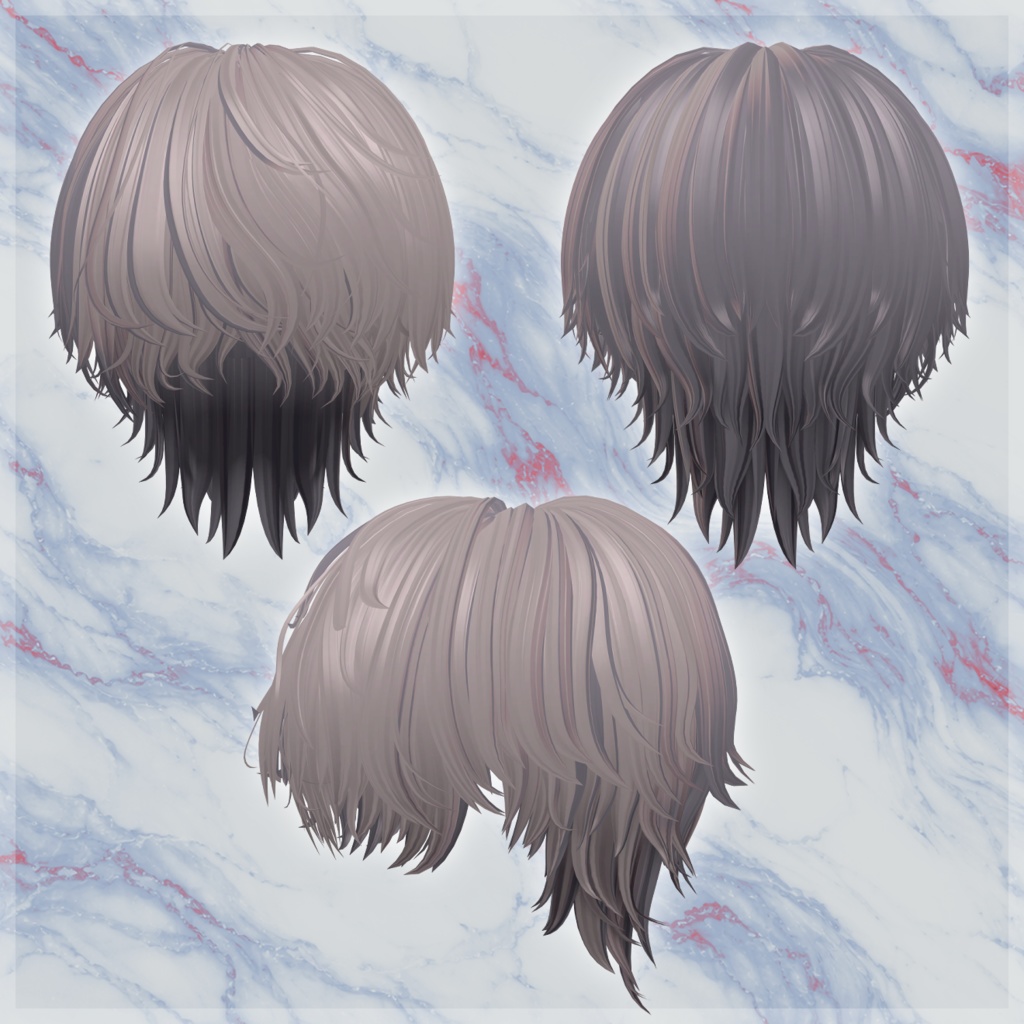 【8Avatar対応】Ricewave MashHair【アバター用髪型】