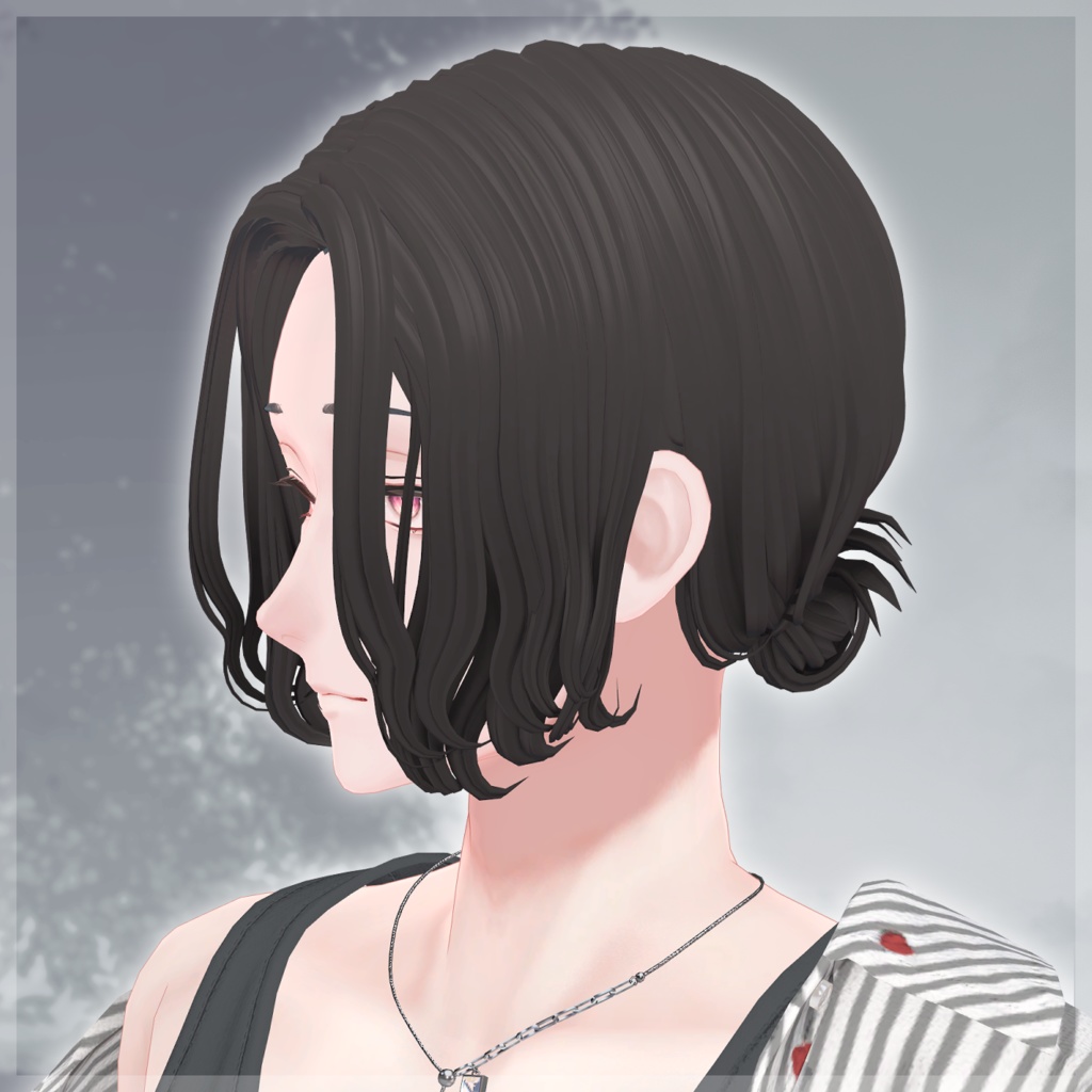 【🖤24H半額🖤】 RicewaveBunHair【アバター用髪型】