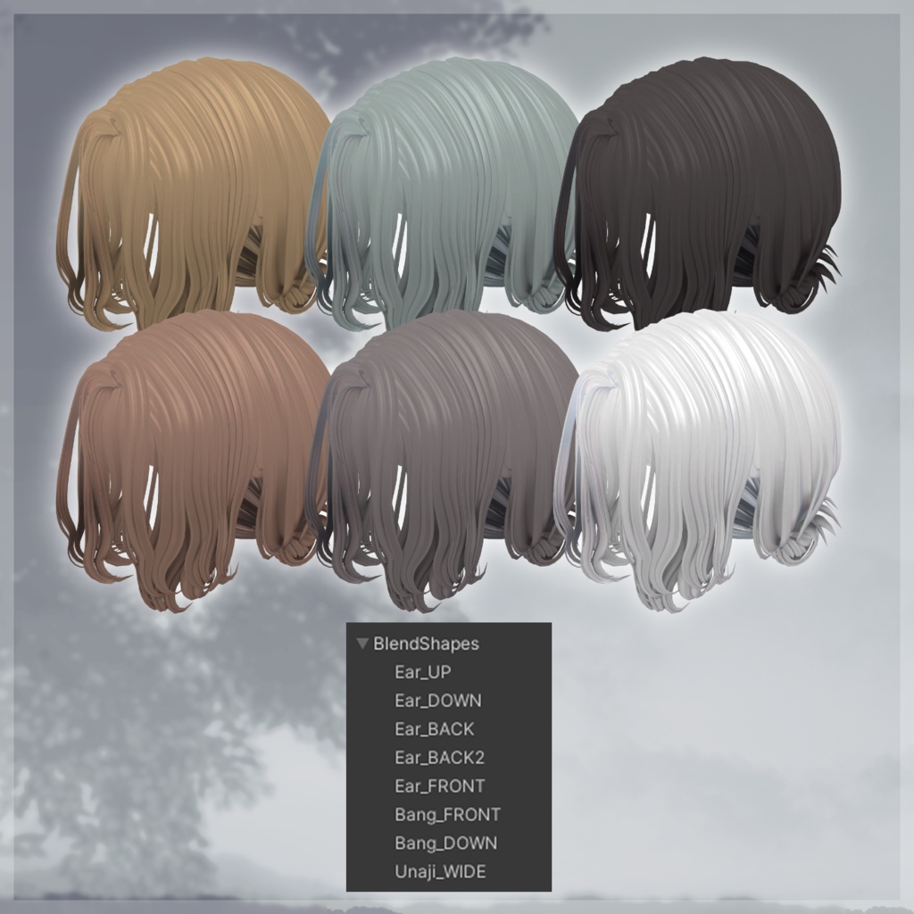 【🖤24H半額🖤】 RicewaveBunHair【アバター用髪型】