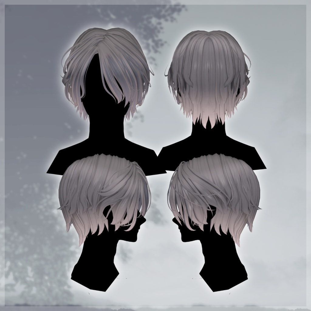 【🎉24H半額🎁】『MistyWaveShortHair』【15Avatar対応】