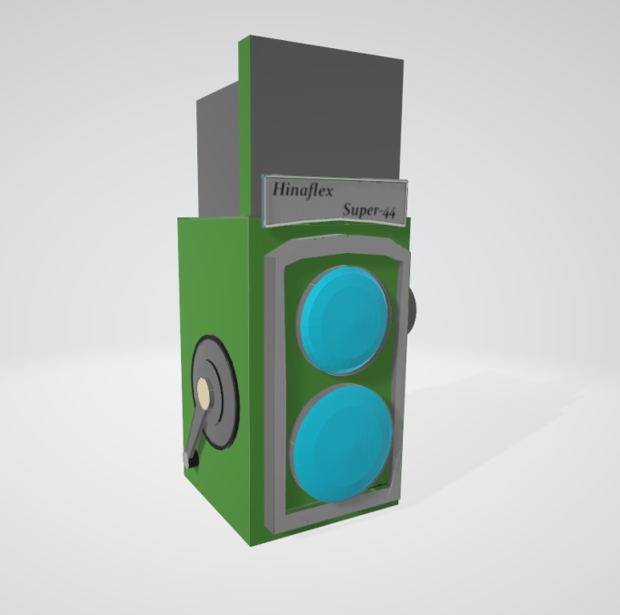 【VRC手持ち小物向け３Dデータ】二眼レフ「HinaFlex Super-44」