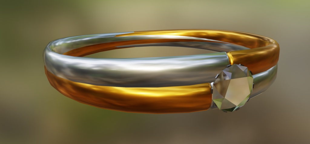 さくらダイアモンドカットな指輪