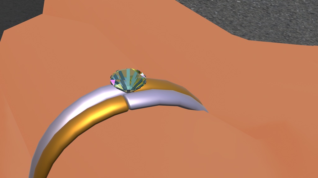 さくらダイアモンドカットな指輪