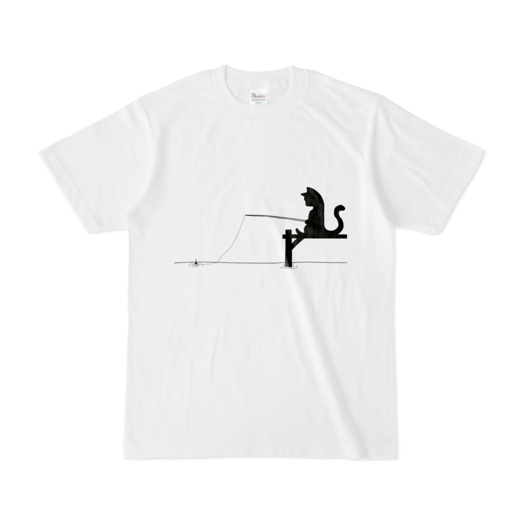 釣りをする猫Tシャツ