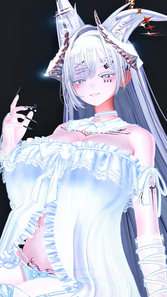 ⛓️GUILTYメイク⛓️Face Blendshape・Eye texture・Makeup等の豪華7点セット!~ギルティメイク~これ一つで誰でも罪な女になれる!ミルティナ用