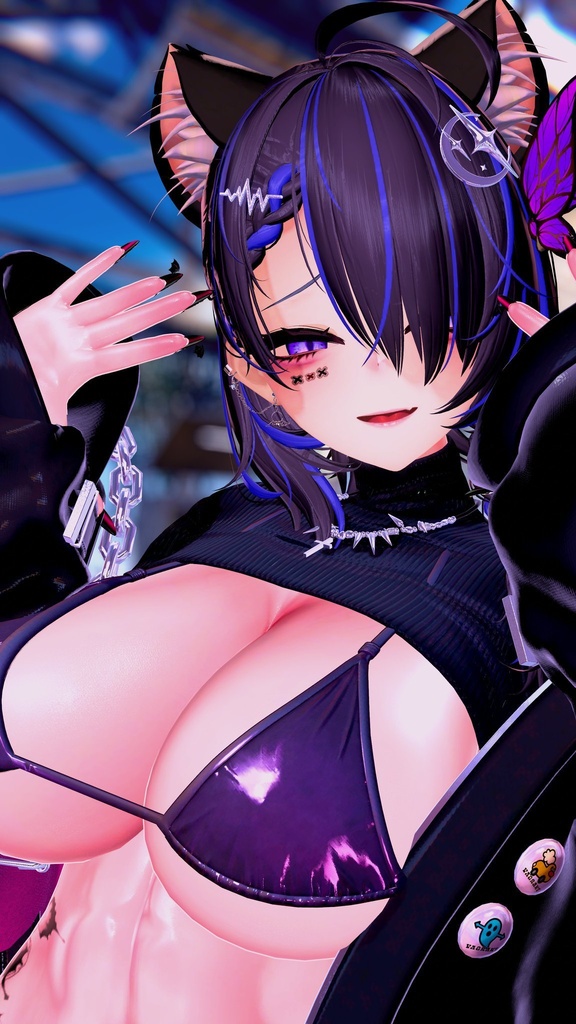 ⛓️GUILTYメイク⛓️Face Blendshape・Eye texture・Makeup等の豪華7点セット!~ギルティメイク~これ一つで誰でも罪な女になれる!ウルフェリア用