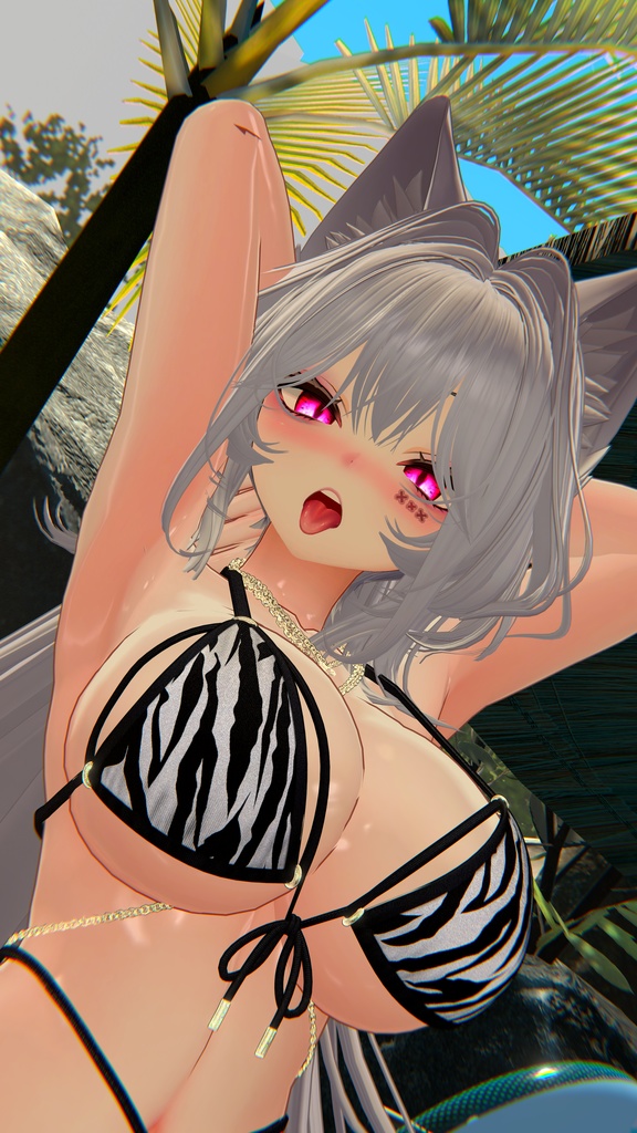 ⛓️GUILTYメイク⛓️Face Blendshape・Eye texture・Makeup等の豪華7点セット!~ギルティメイク~これ一つで誰でも罪な女になれる!ウルフェリア用