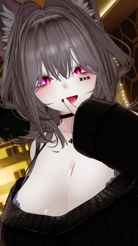 ⛓️GUILTYメイク⛓️Face Blendshape・Eye texture・Makeup等の豪華7点セット!~ギルティメイク~これ一つで誰でも罪な女になれる!ウルフェリア用