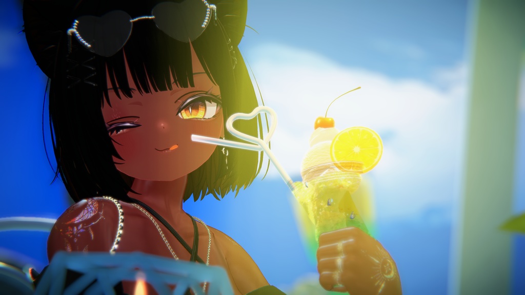 ⛓️GUILTYメイク⛓️Face Blendshape・Eye texture・Makeup等の豪華7点セット!~ギルティメイク~これ一つで誰でも罪な女になれる!イチゴちゃん用