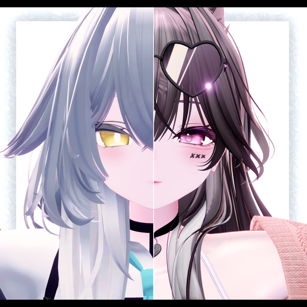 ⛓️GUILTYメイク⛓️Face Blendshape・Eye texture・Makeup等の豪華7点セット!~ギルティメイク~これ一つで誰でも罪な女になれる!ルルネ用