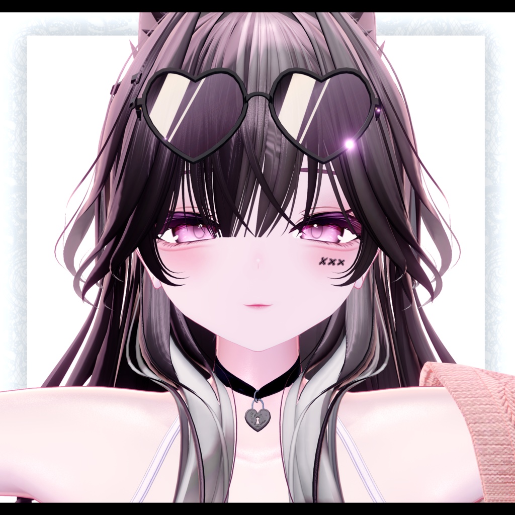 ⛓️GUILTYメイク⛓️Face Blendshape・Eye texture・Makeup等の豪華7点セット!~ギルティメイク~これ一つで誰でも罪な女になれる!ルルネ用