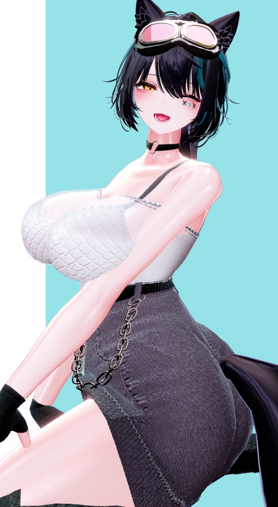 ⛓️GUILTYメイク⛓️Face Blendshape・Eye texture・Makeup等の豪華7点セット!~ギルティメイク~これ一つで誰でも罪な女になれる!翠羽 -Suiha-用