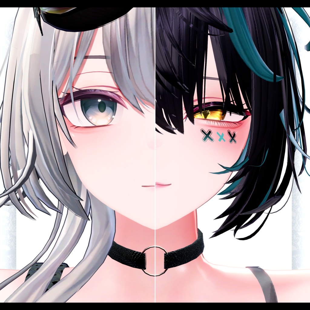 ⛓️GUILTYメイク⛓️Face Blendshape・Eye texture・Makeup等の豪華7点セット!~ギルティメイク~これ一つで誰でも罪な女になれる!翠羽 -Suiha-用