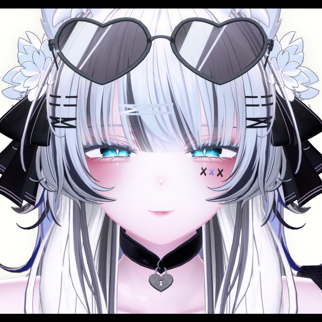 ⛓️GUILTYメイク⛓️Face Blendshape・Eye texture・Makeup等の豪華7点セット!~ギルティメイク~クマリ用