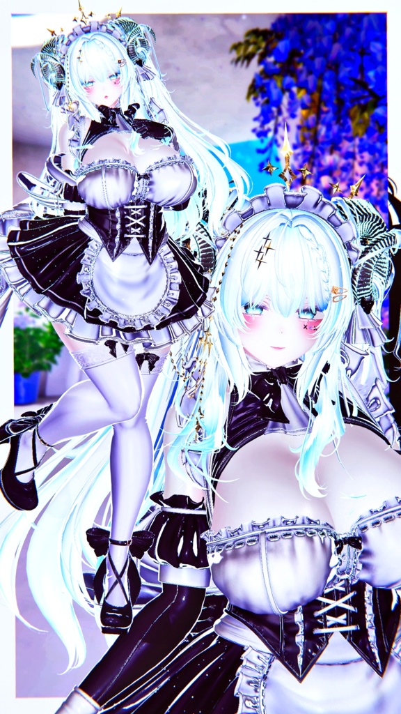 ⛓️GUILTYメイク⛓️Face Blendshape・Eye texture・Makeup等の豪華7点セット!~ギルティメイク~クマリ用