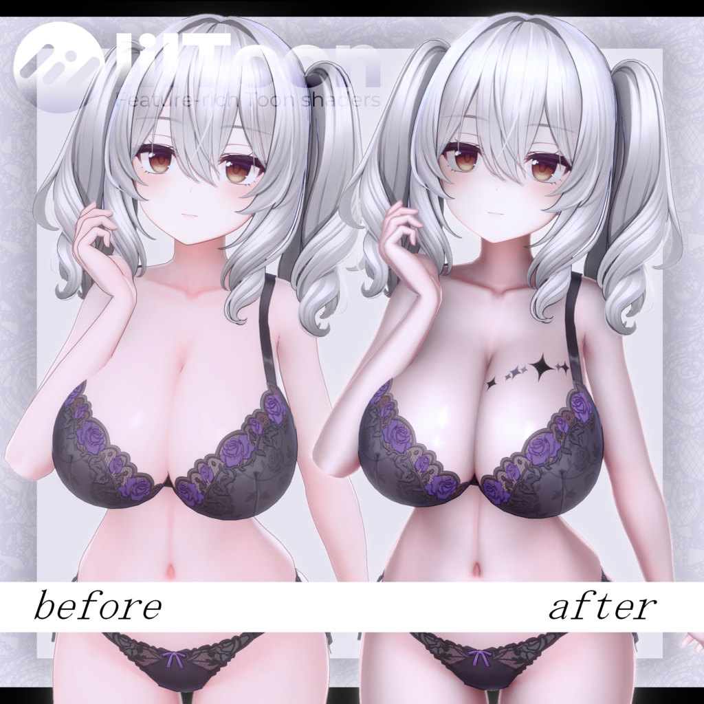 【汎用】~罪肌~ lilToonプリセット ⛓️GUILTY skin⛓️おまけタトゥー入り♡