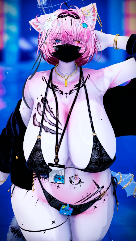 【汎用】狼×傷×薔薇の全身タトゥー/GULITYtattoo