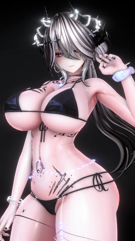 【汎用】狼×傷×薔薇の全身タトゥー/GULITYtattoo