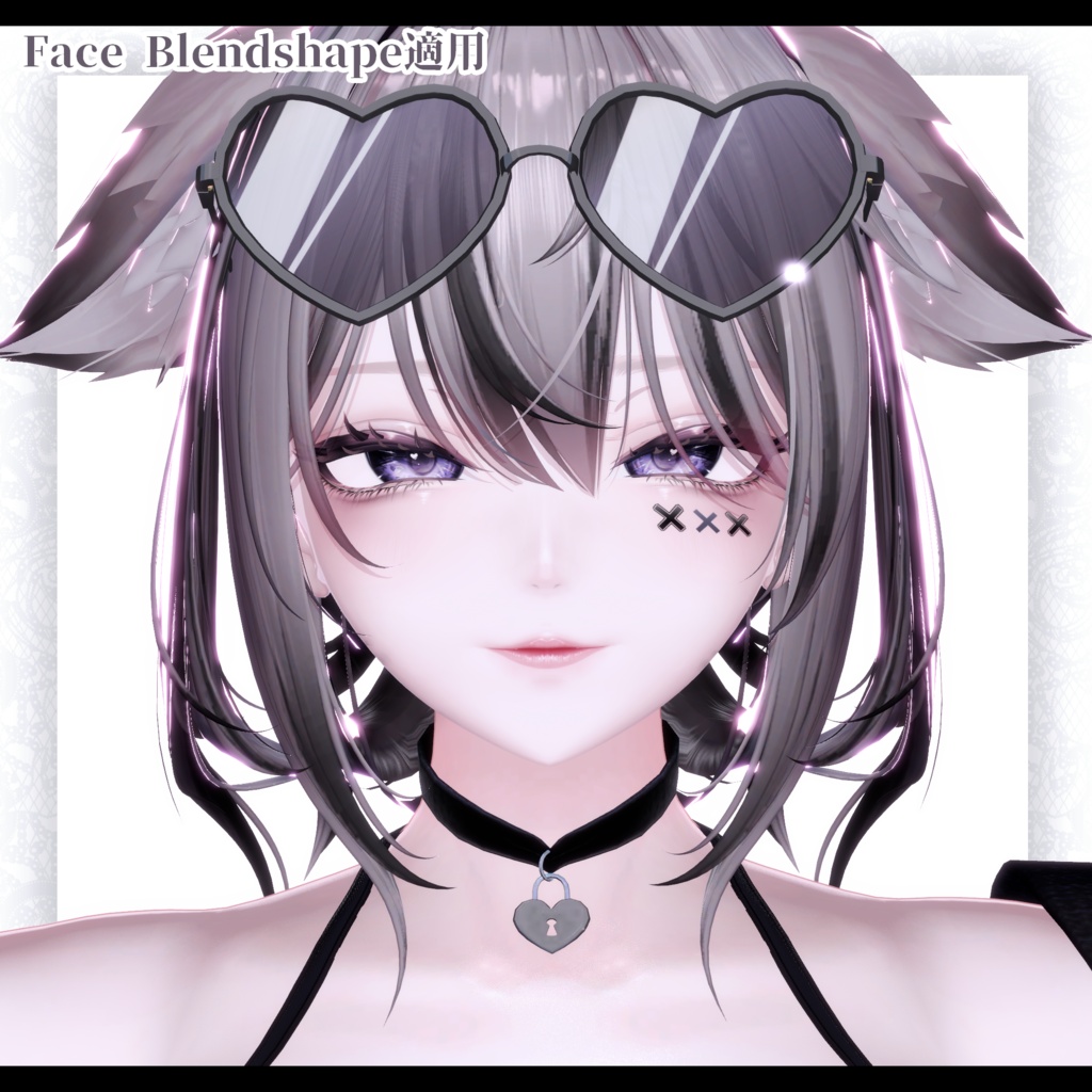 ⛓️GUILTYメイク⛓️Face Blendshape・Eye texture・Makeup等の豪華7点セット!~ギルティメイク~ルミナちゃん用