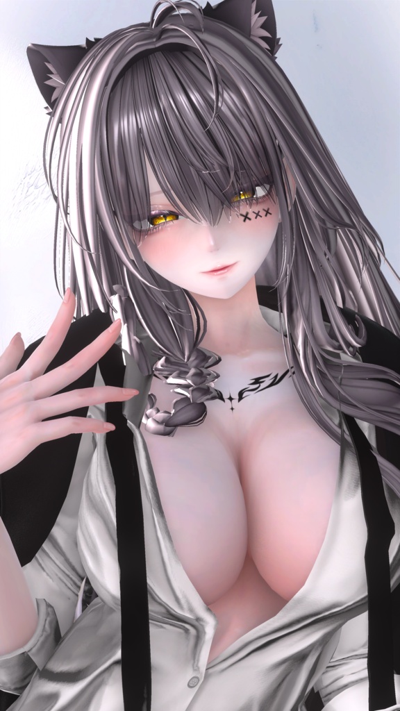 ⛓️GUILTYメイク⛓️Face Blendshape・Eye texture・Makeup等の豪華7点セット!~ギルティメイク~ルミナちゃん用