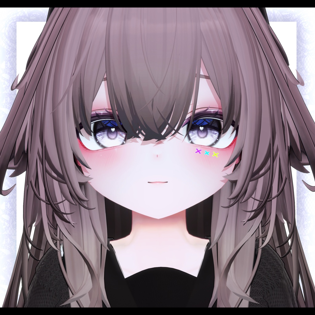 ⛓️GUILTYメイク⛓️Face Blendshape・Eye texture・Makeup等の豪華7点セット!~ギルティメイク~輝夜ちゃん用