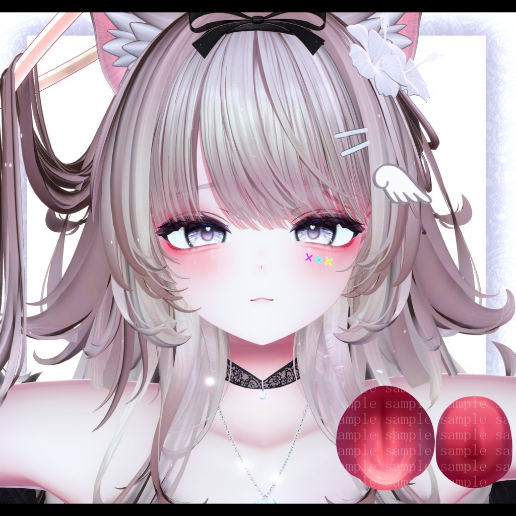 ⛓️GUILTYメイク⛓️Face Blendshape・Eye texture・Makeup等の豪華7点セット!~ギルティメイク~輝夜ちゃん用