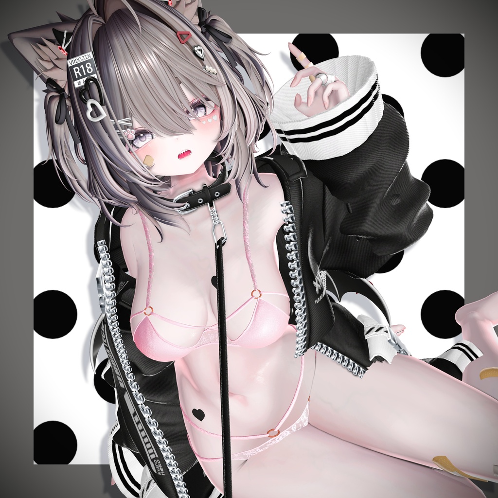 ⛓️GUILTYメイク⛓️Face Blendshape・Eye texture・Makeup等の豪華7点セット!~ギルティメイク~輝夜ちゃん用