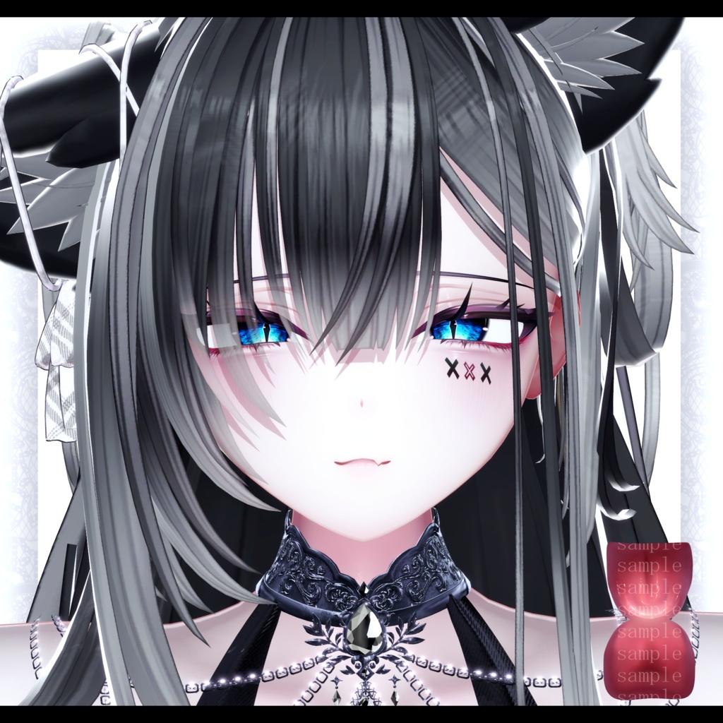 ⛓️GUILTYメイク⛓️Face Blendshape・Eye texture・Makeup等の豪華7点セット!~ギルティメイク~まよ/Mayoちゃん用