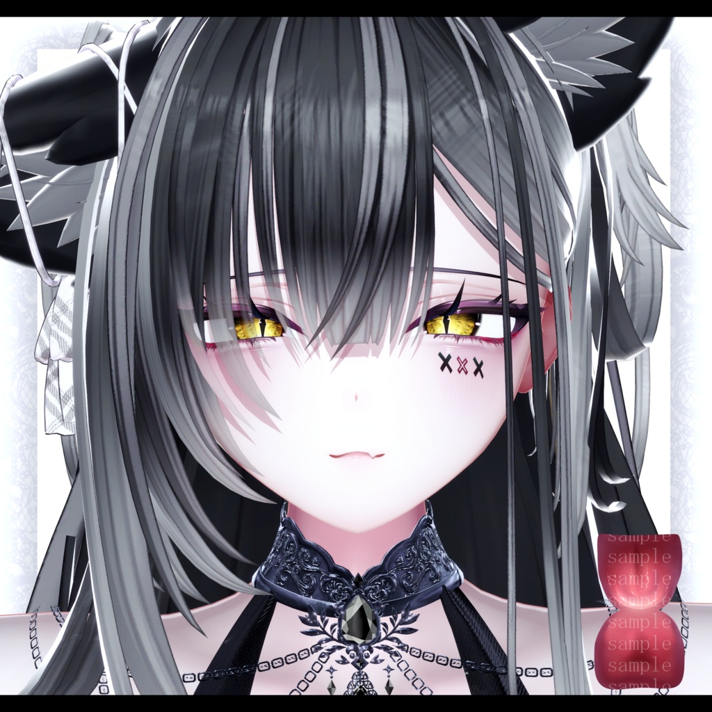 ⛓️GUILTYメイク⛓️Face Blendshape・Eye texture・Makeup等の豪華7点セット!~ギルティメイク~まよ/Mayoちゃん用