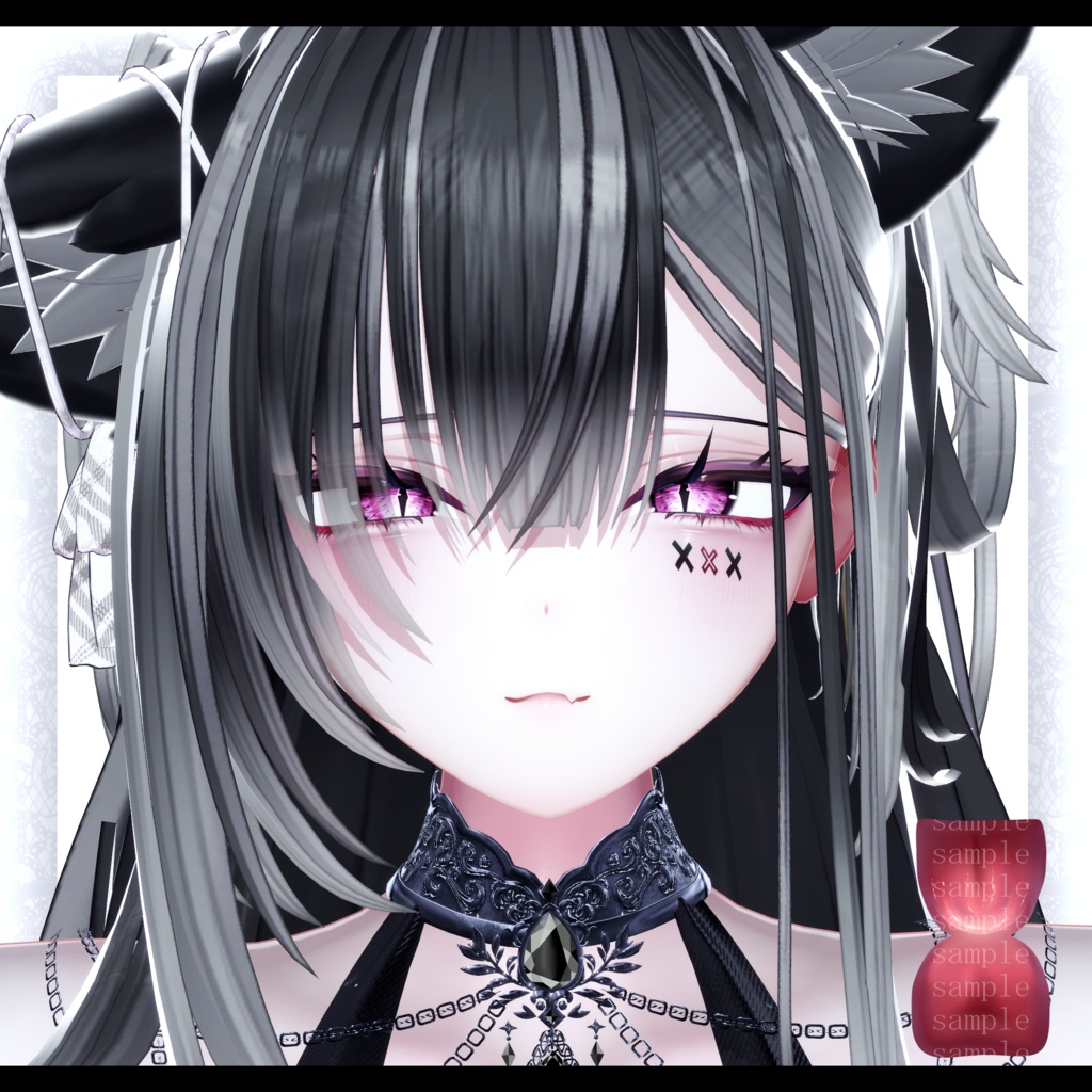 ⛓️GUILTYメイク⛓️Face Blendshape・Eye texture・Makeup等の豪華7点セット!~ギルティメイク~まよ/Mayoちゃん用