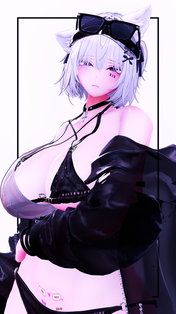 ⛓️GUILTYメイク⛓️Face Blendshape・Eye texture・Makeup等の豪華7点セット!~ギルティメイク~まよ/Mayoちゃん用