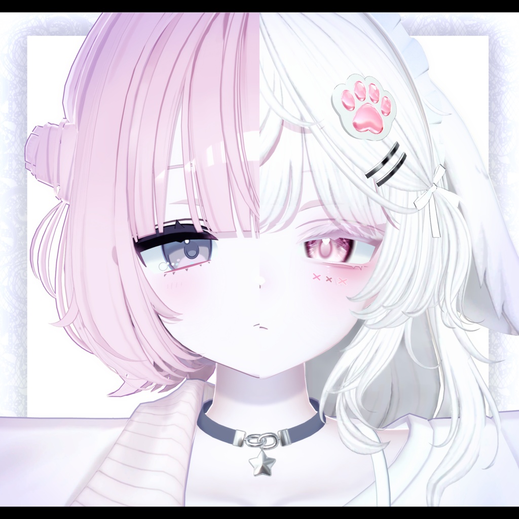 ⛓️GUILTYメイク⛓️Face Blendshape・Eye texture・Makeup等の豪華7点セット!~ギルティメイク~うらら -Urara- 用