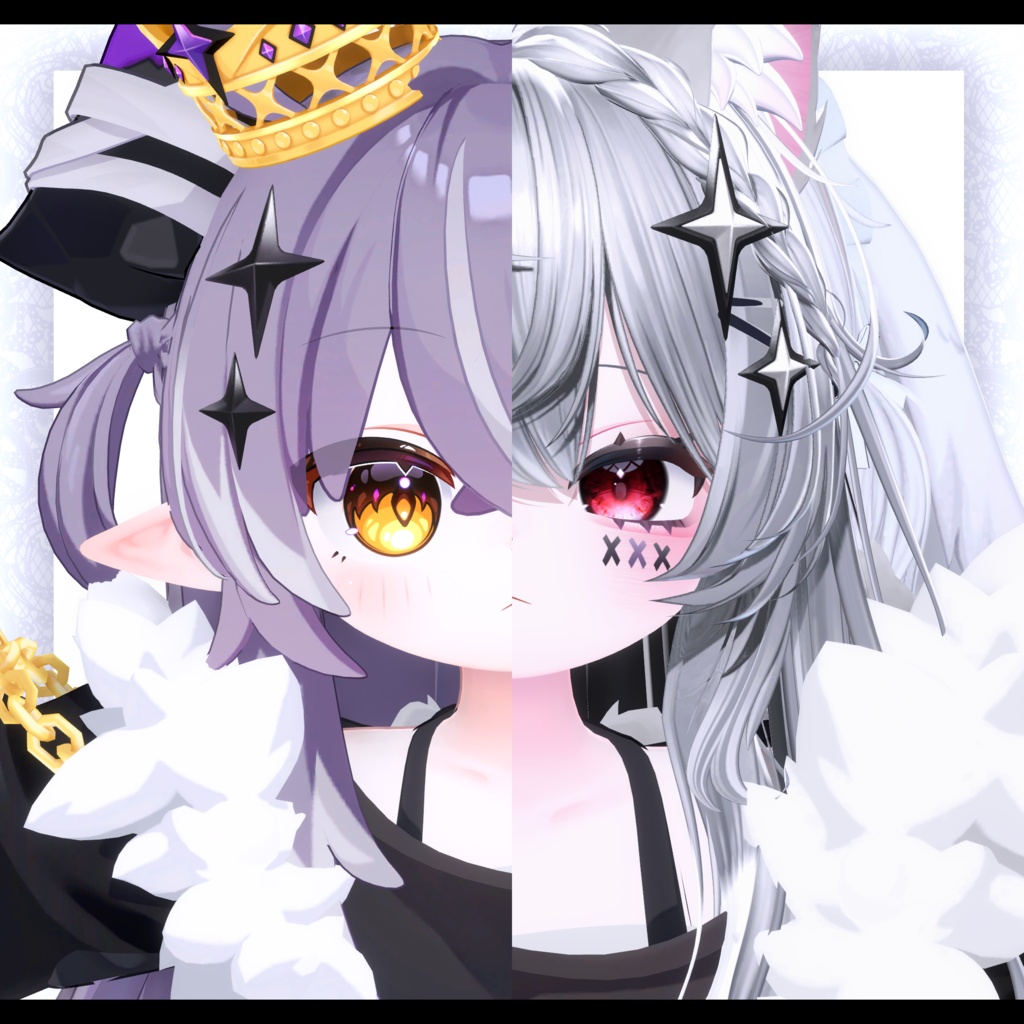 ⛓️GUILTYメイク⛓️Face Blendshape・Eye texture・Makeup等の豪華7点セット!~ギルティメイク~『邪竜メルヴィ』 用