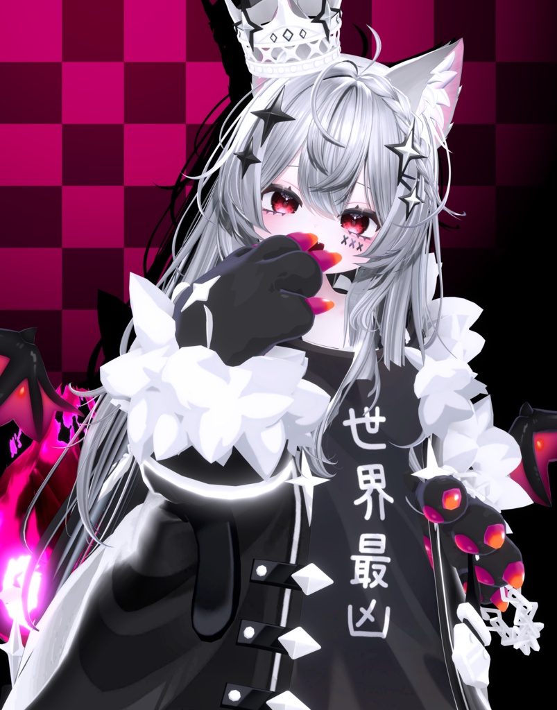 ⛓️GUILTYメイク⛓️Face Blendshape・Eye texture・Makeup等の豪華7点セット!~ギルティメイク~『邪竜メルヴィ』 用