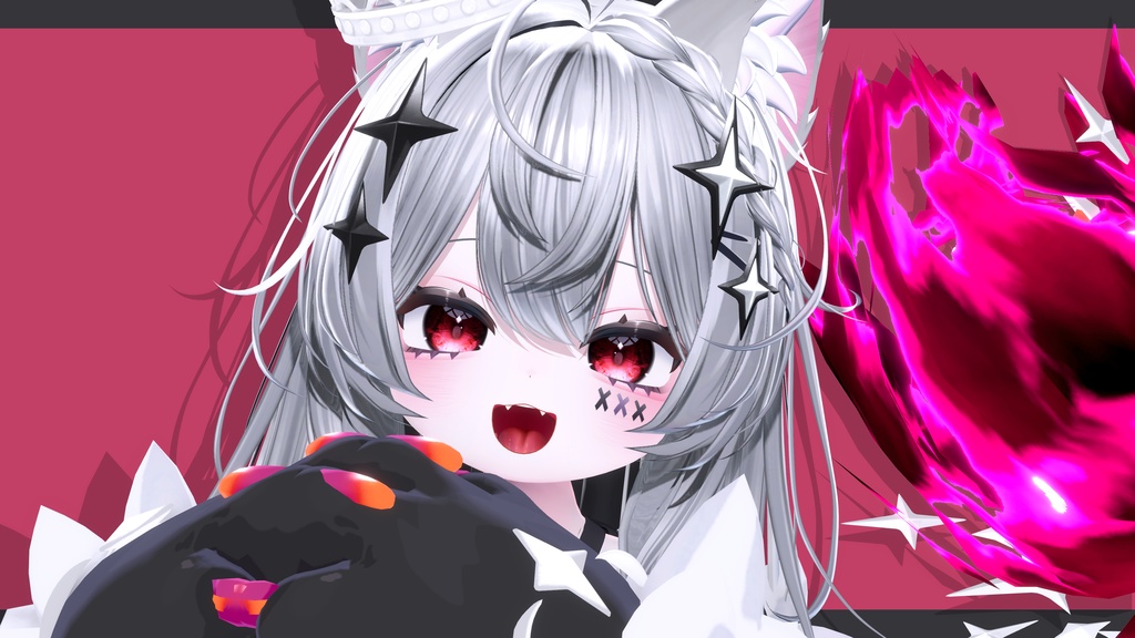 ⛓️GUILTYメイク⛓️Face Blendshape・Eye texture・Makeup等の豪華7点セット!~ギルティメイク~『邪竜メルヴィ』 用
