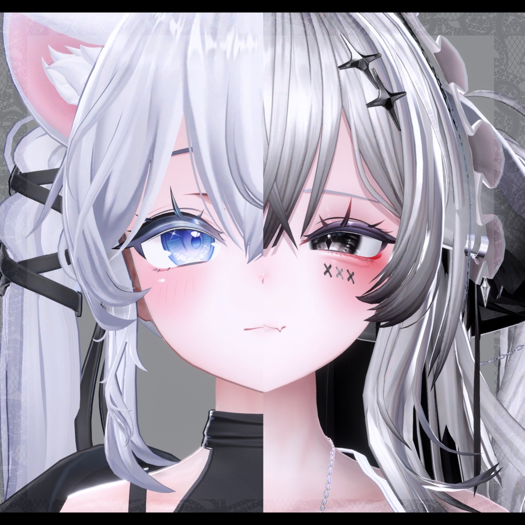 ⛓️GUILTYメイク⛓️Face Blendshape・Eye texture・Makeup等の豪華7点セット!~ギルティメイク~Sio / しお