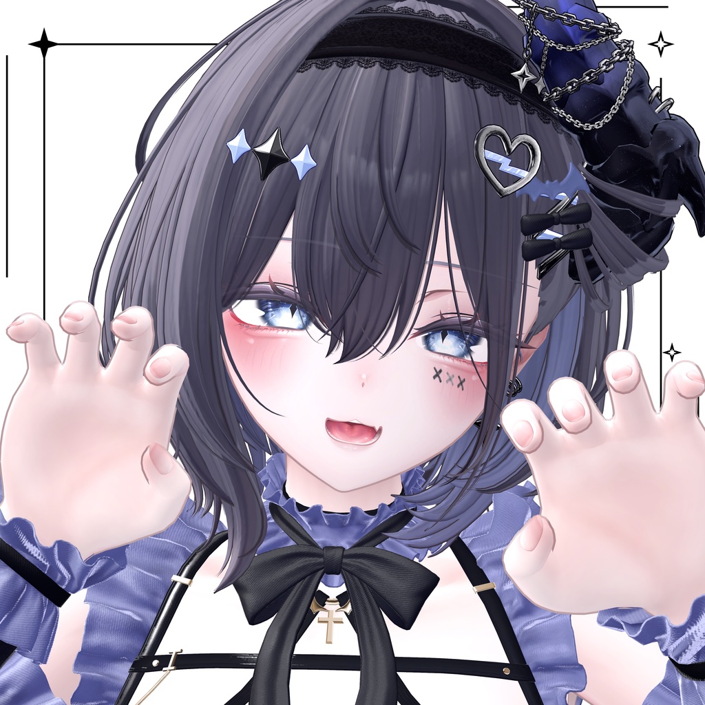 ⛓️GUILTYメイク⛓️Face Blendshape・Eye texture・Makeup等の豪華7点セット!~ギルティメイク~Sio / しお