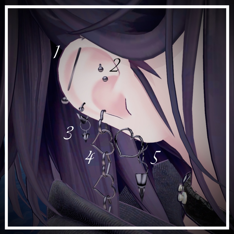 【3日間FREE SALE】SimplePierce 7個セット (Miriam対応)
