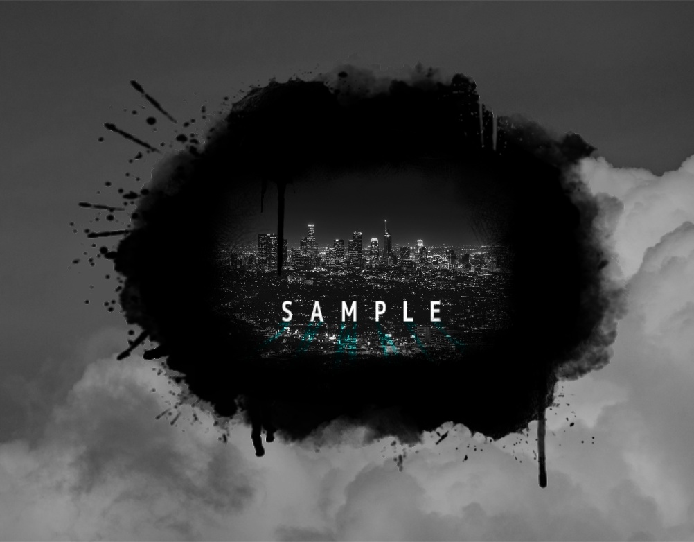 【無料】フレーム(水彩にじみ)|No.04