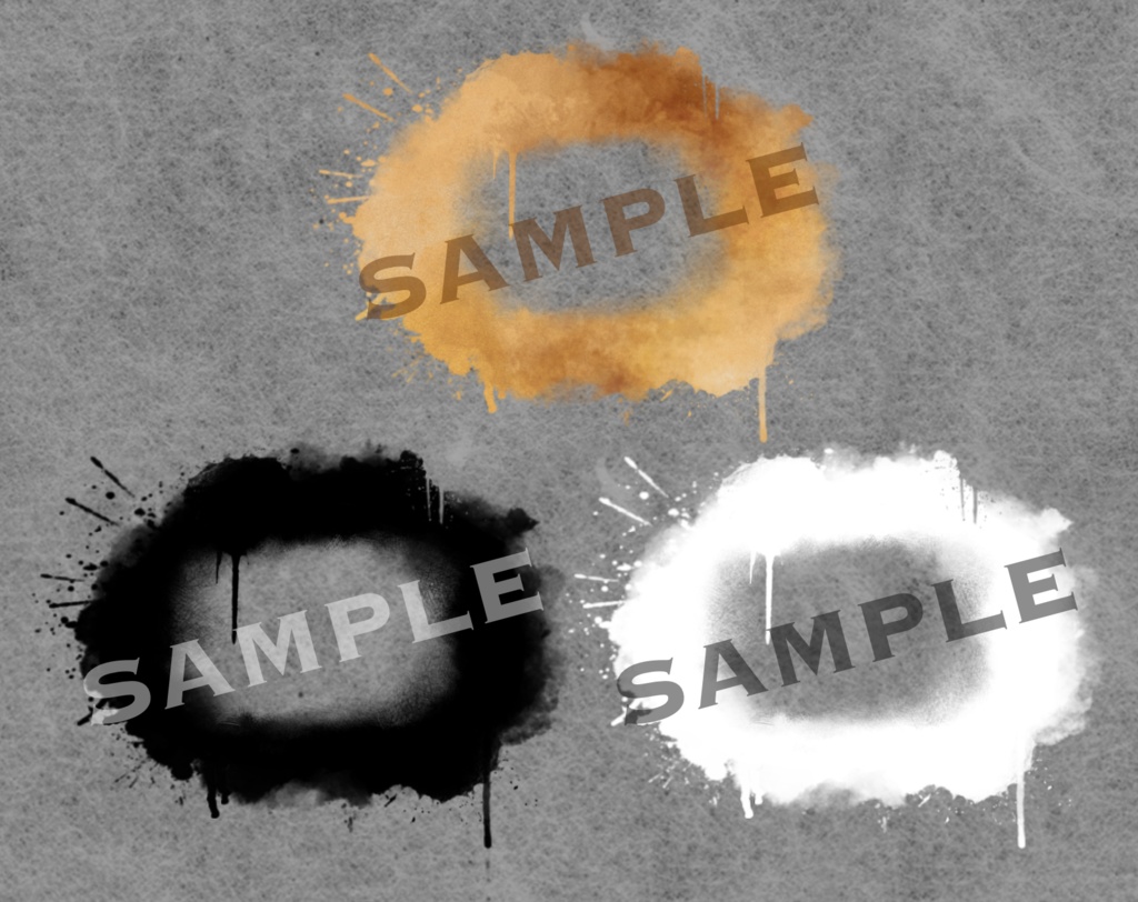 【無料】フレーム(水彩にじみ)|No.04