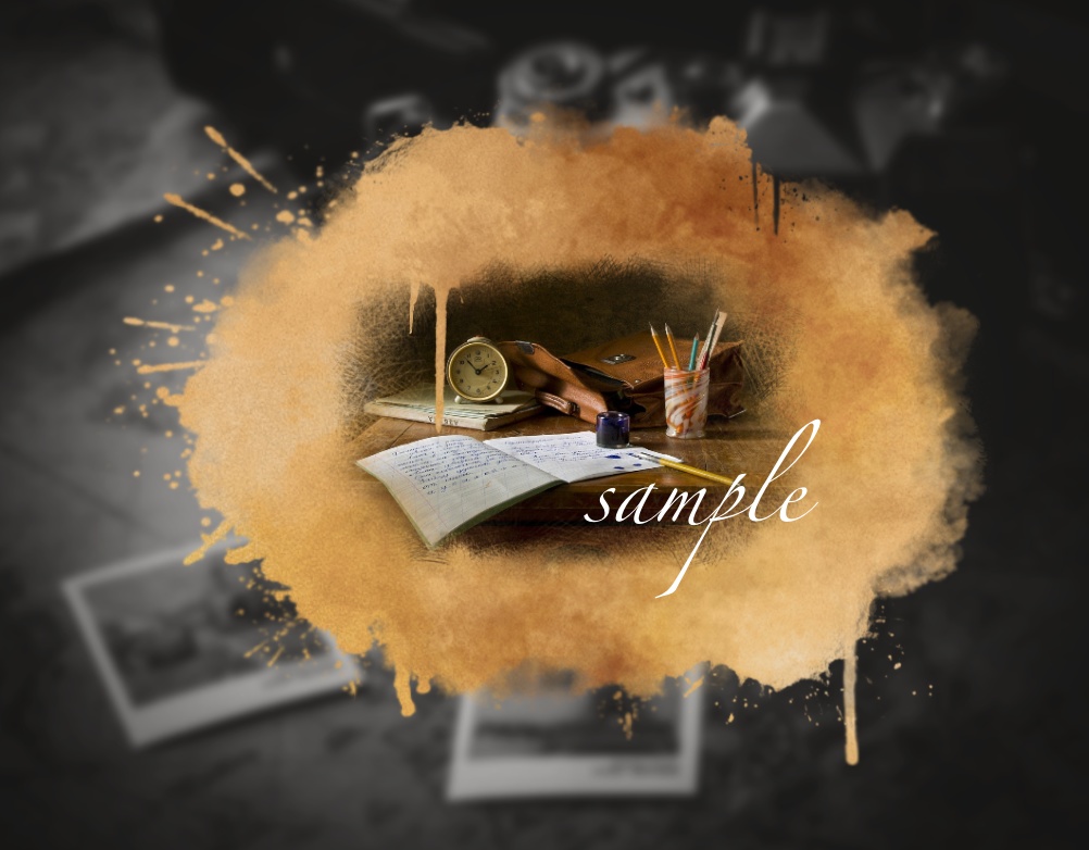 【無料】フレーム(水彩にじみ)|No.04