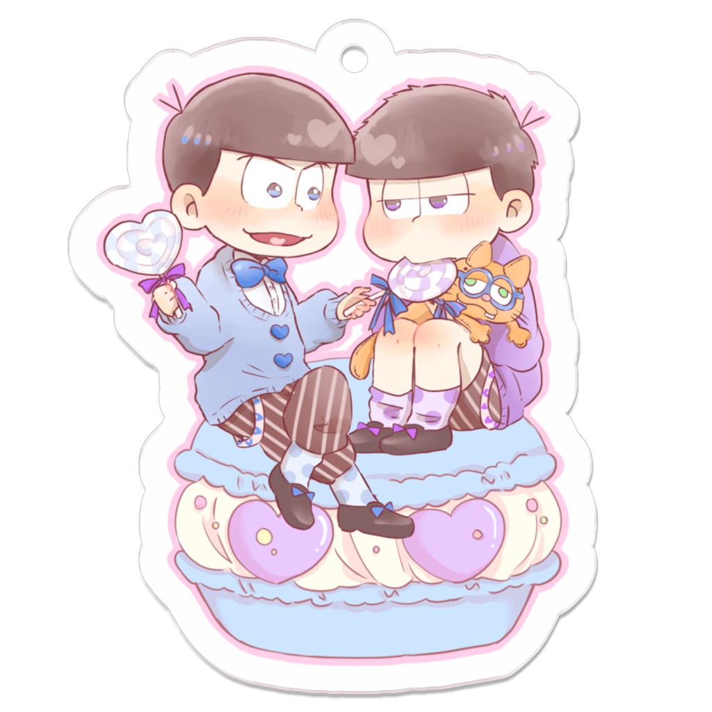 【マカロン】色松アクリルキーホルダー